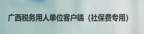 广西税务用人单位客户端·社保费专用